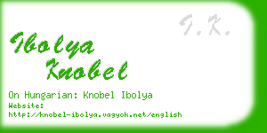 ibolya knobel business card
